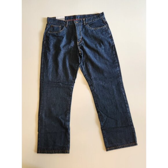 Adventuridge Flannel Lined Jeans Blue Straight Leg‎ Pocket Denim Mens 38x32 NEW - Picture 3 of 13